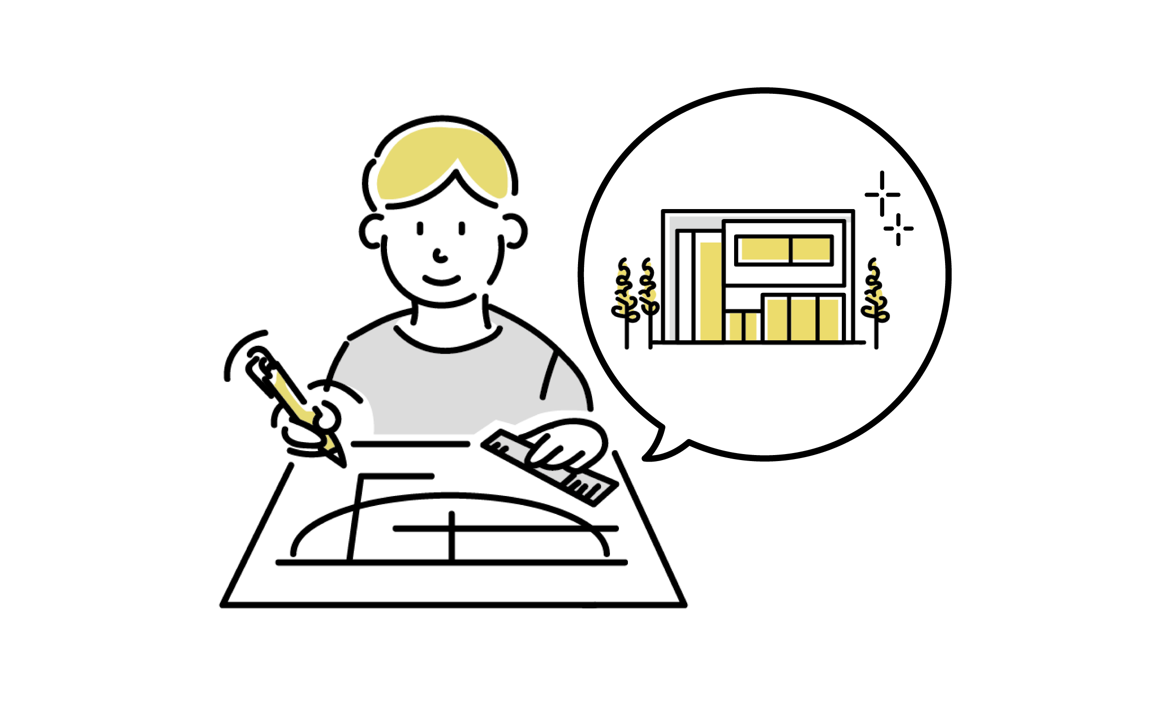 建築家から間取りが届く