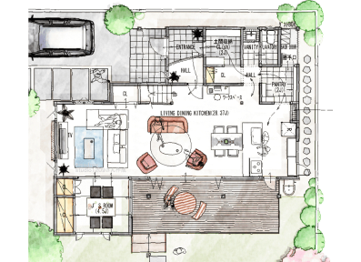 理想の間取から作られた住宅2